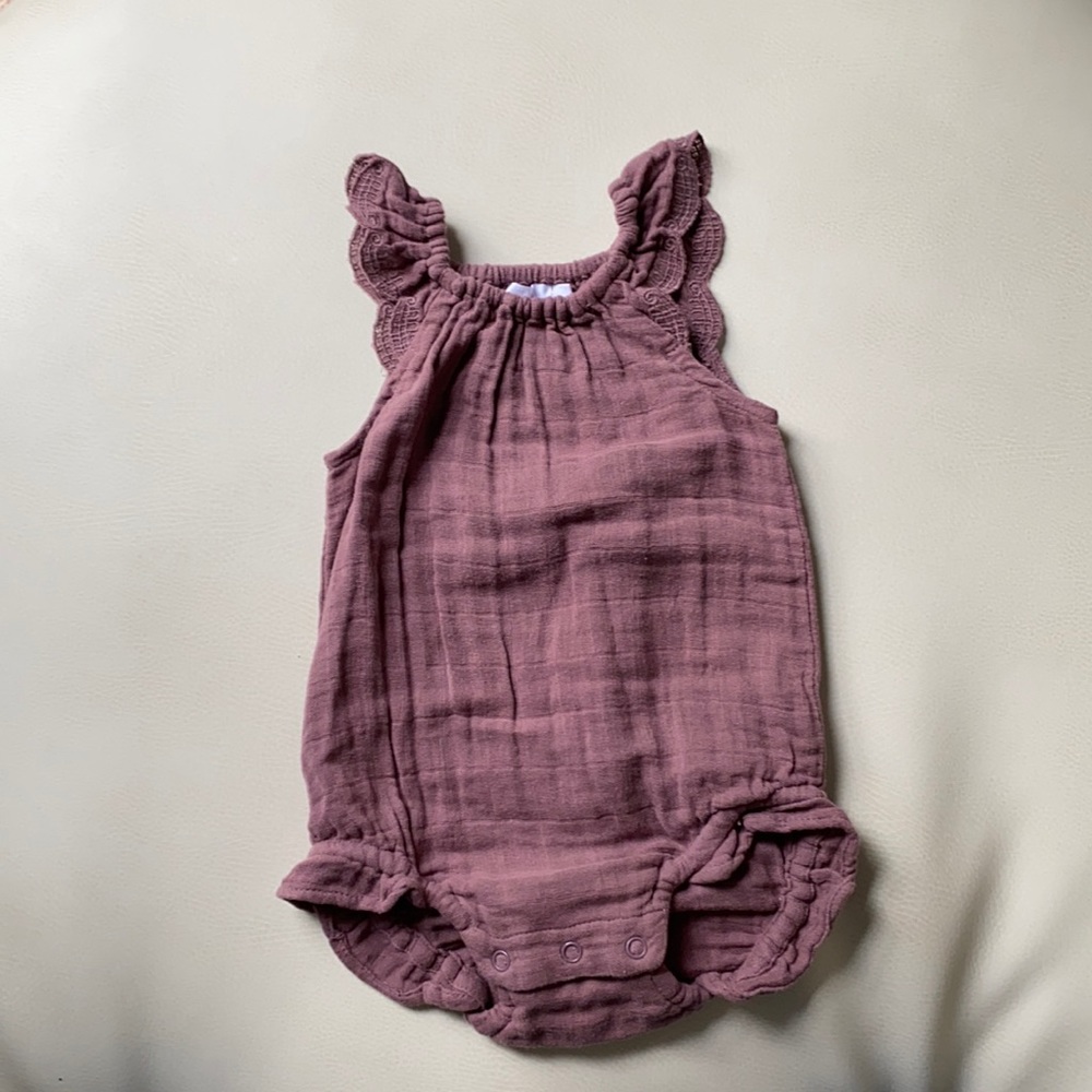 Jamie Kay Linen purple playsuit